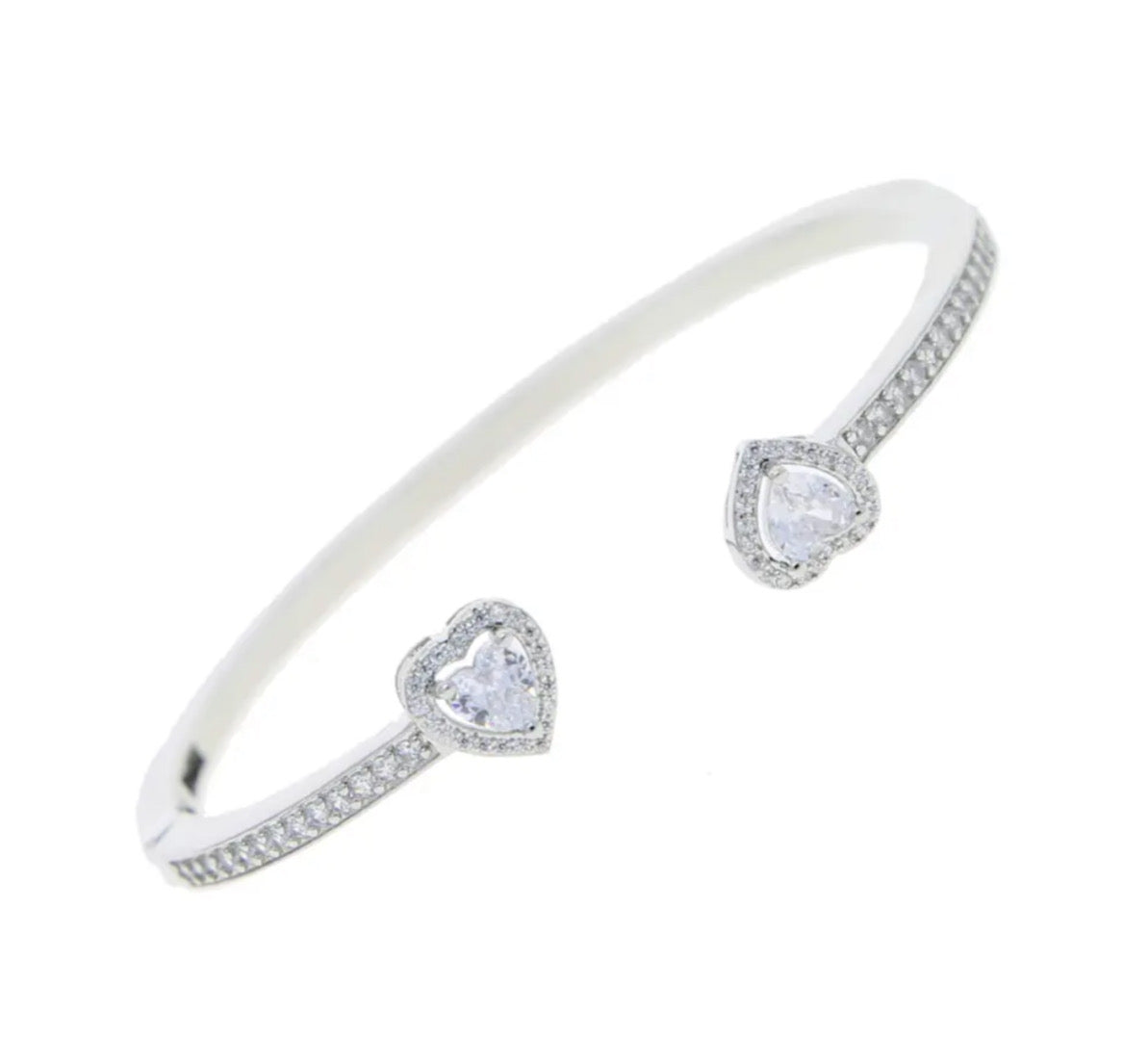 Classic open heart bangle