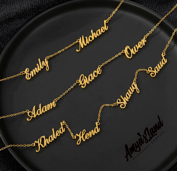 Multiple name necklace